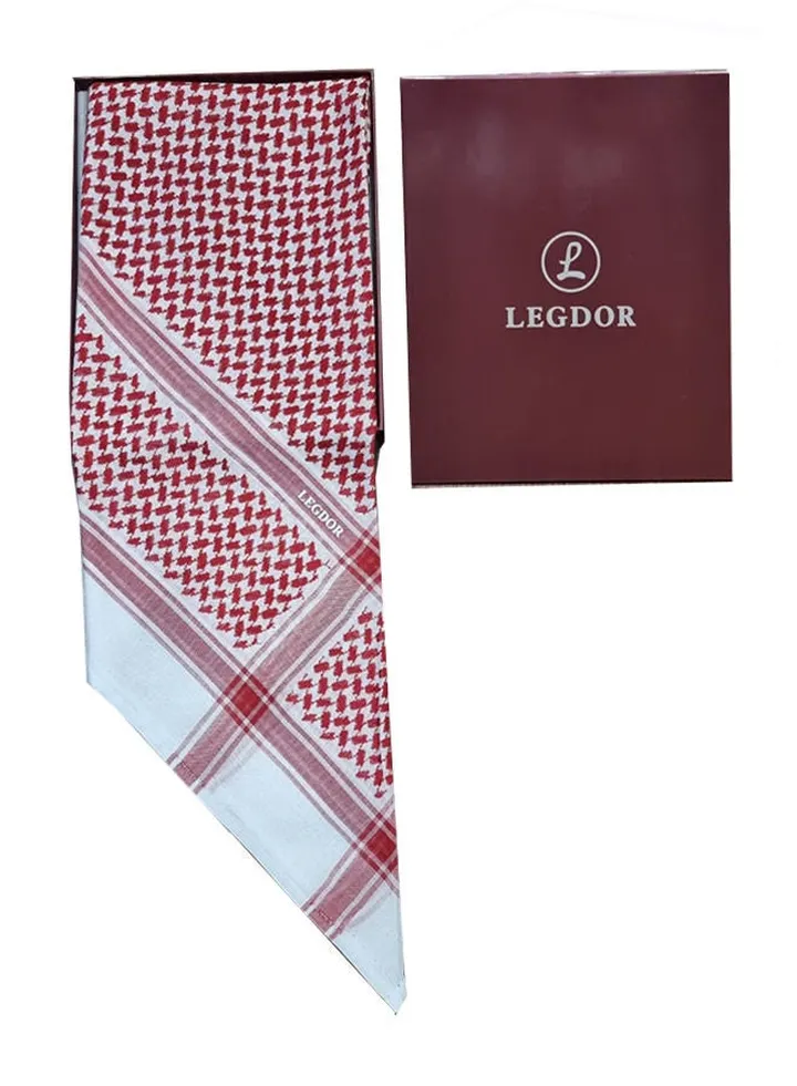 Legdor Casual Shemagh Red And White Excellent Material