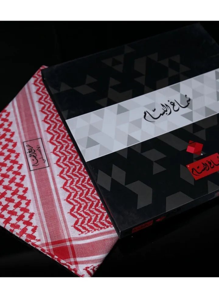 Shemagh Al Bassam Red color with black seal