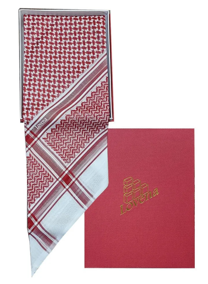 Lovena Casual Shemagh Red And White Excellent Material