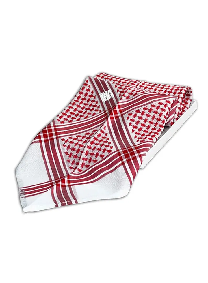Printed Cotton Shemagh Red/White