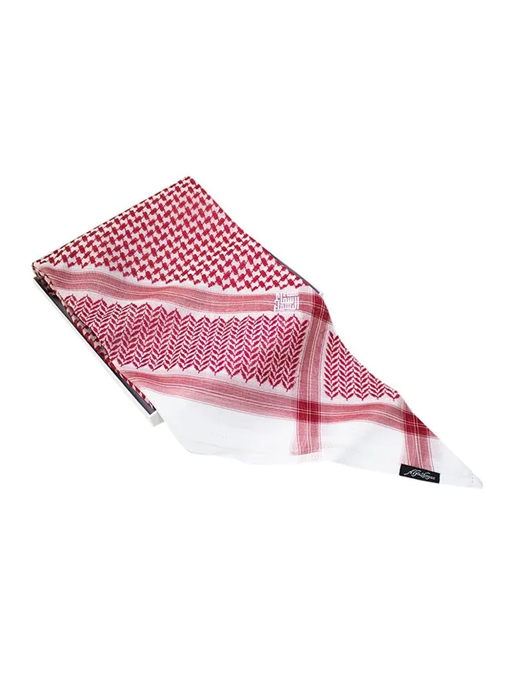 Printed Cotton Shemagh Red