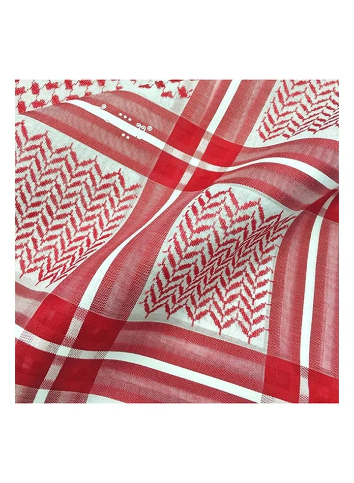 Cotton Shemagh Red/White