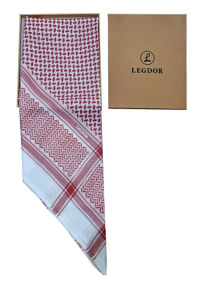 Legdor Casual Shemagh Red And White Excellent Material