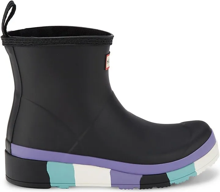 Play Short Striped Sole Rain Boots