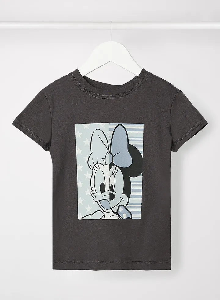 Girls Disney Crew Neck T-Shirt Black