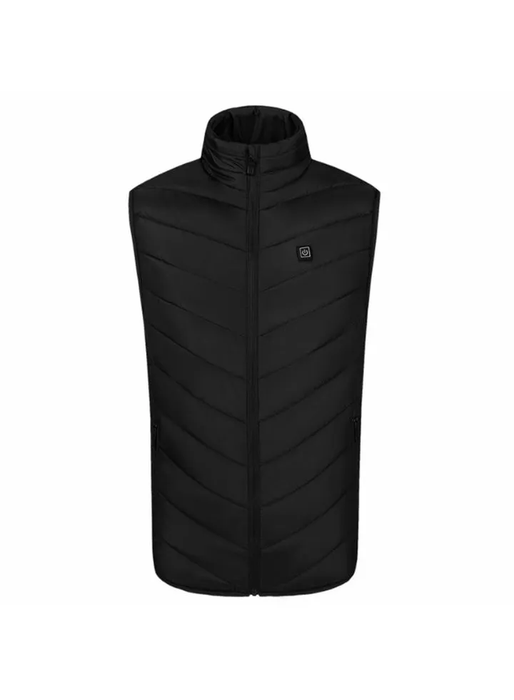 USB Charge Electric Heating Vest Black