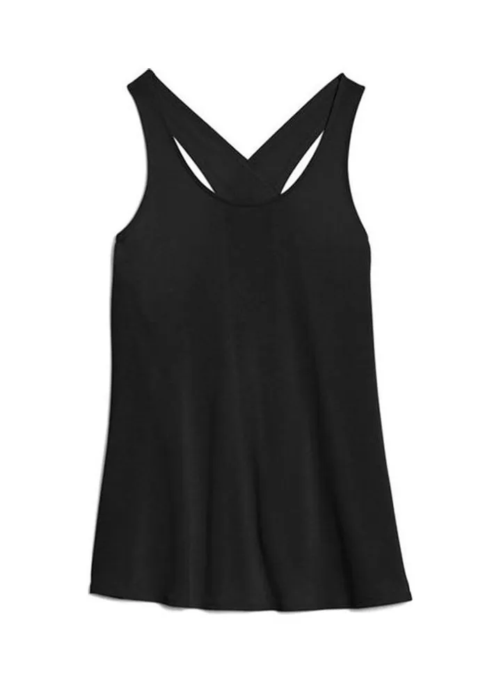 Solid Pattern Vest Black