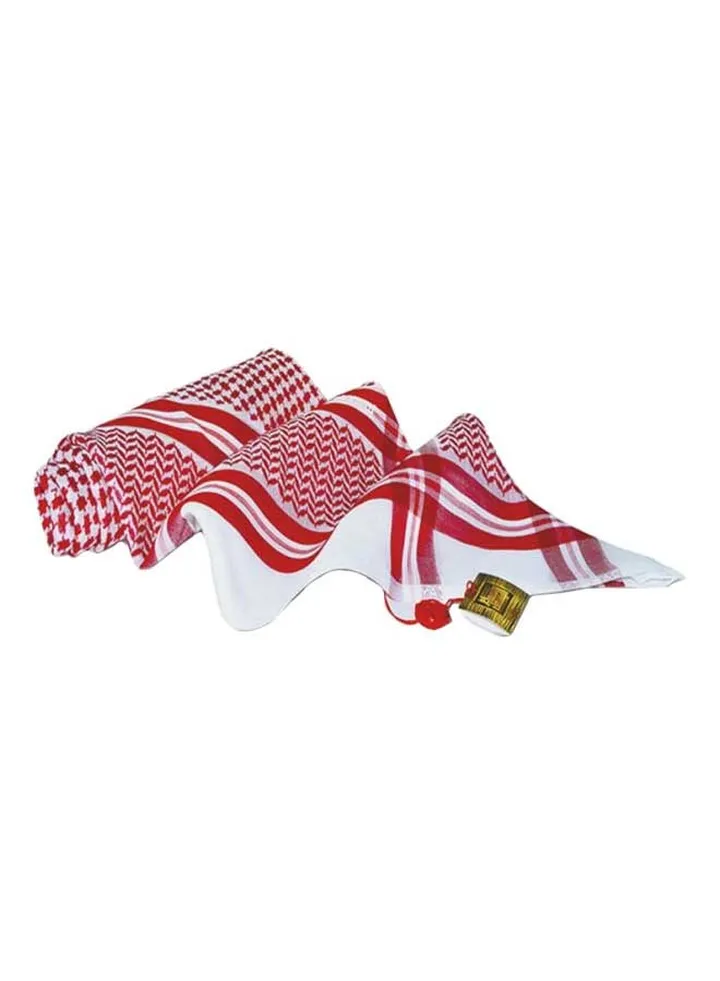 Formal Printed Shemagh Red/White
