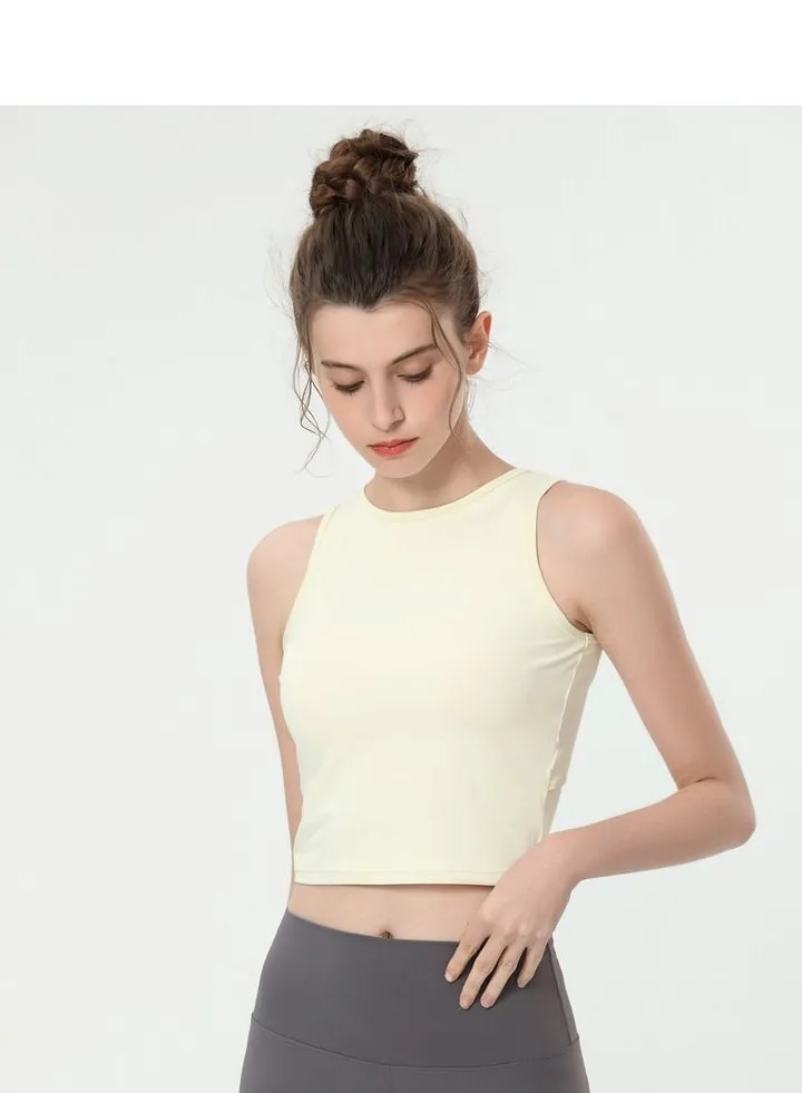 Yoga Sports Running Fitness Vest Yellow