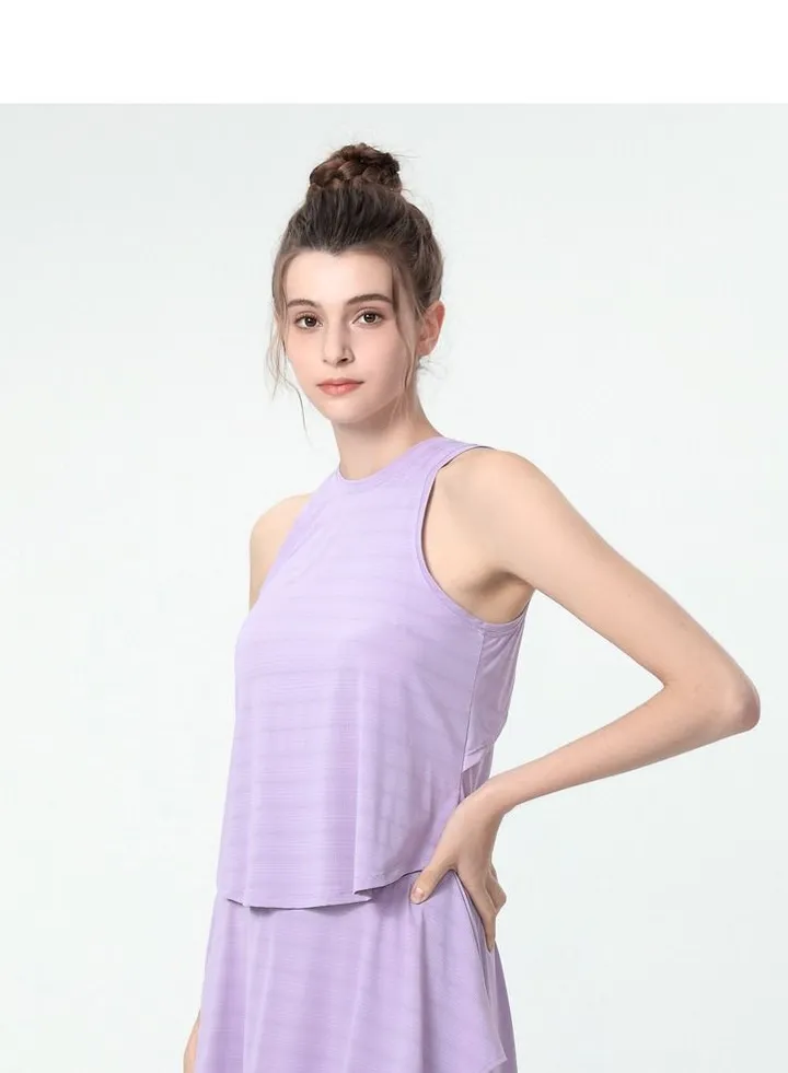 Yoga Sports Running Fitness Vest Purple