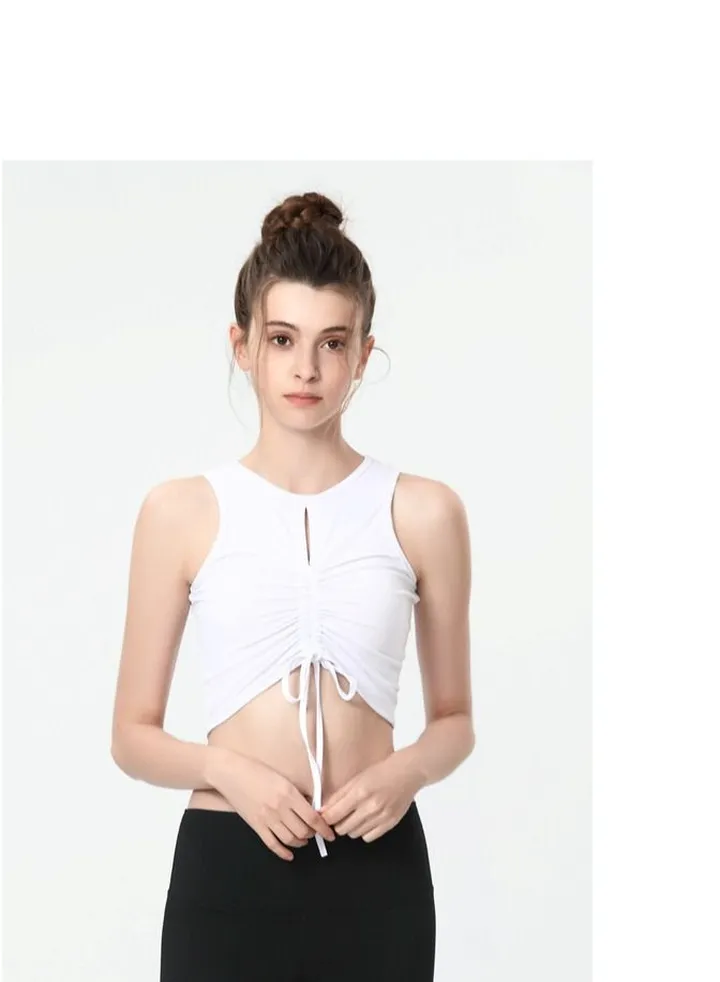 Yoga Sports Running Fitness Vest White