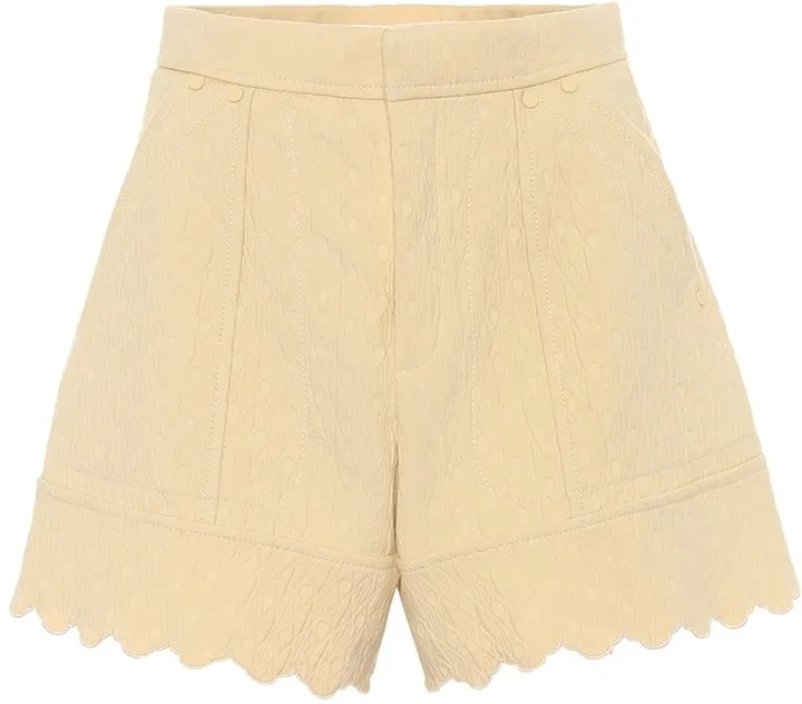 Quilted cotton jacquard shorts