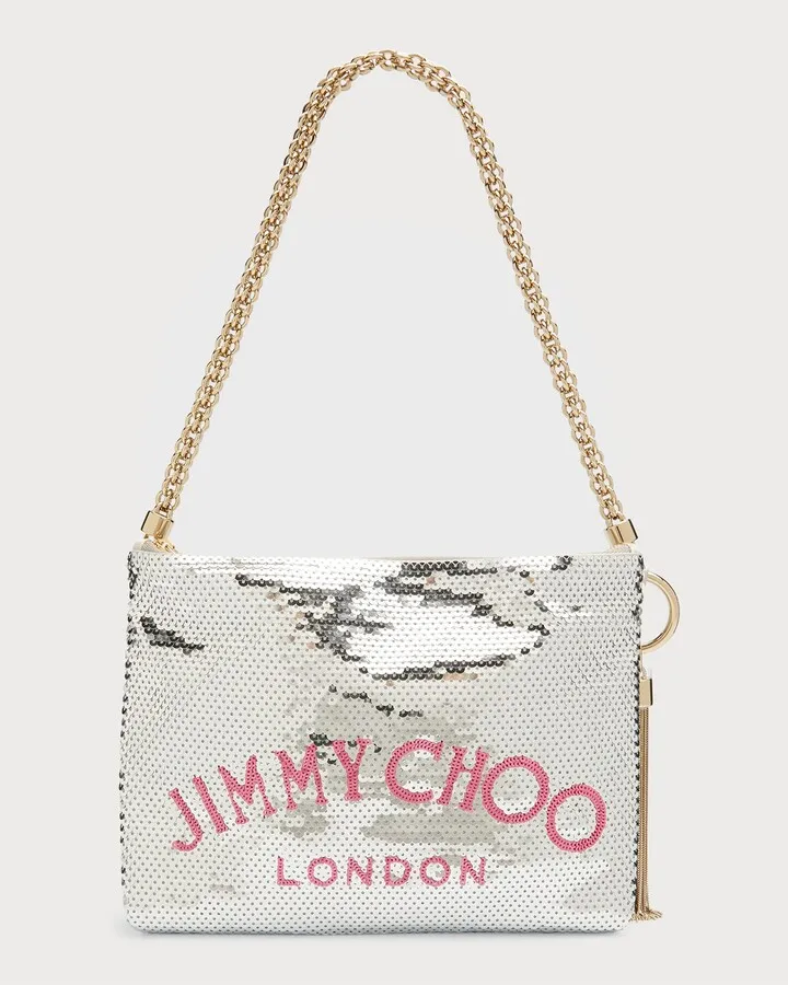 Callie Logo London Sequins Shoulder Bag