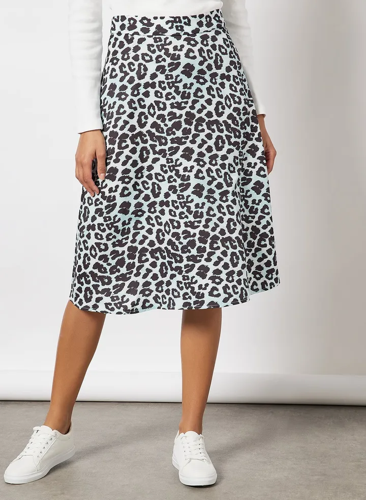 All Over Print Skirt Blue/White