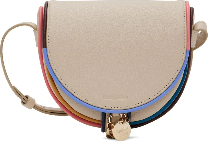 See by Chloé Beige Small Mara Saddle Bag