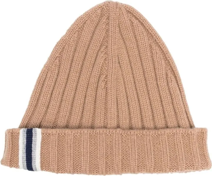 Ribbed-Knit Cashmere Beanie