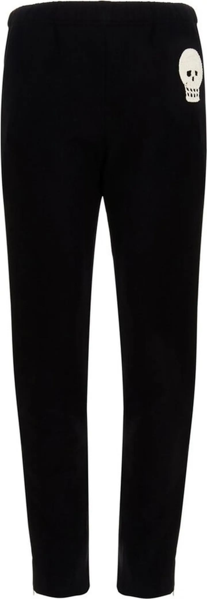 Alexander McQueen Skull Embroidered Straight-Leg Pants
