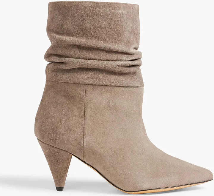 Theke gathered suede ankle boots