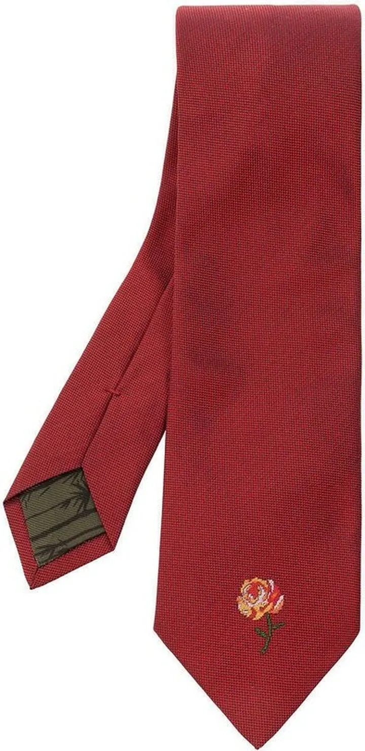 Kenzo Pixel Rose Embroidered Tie