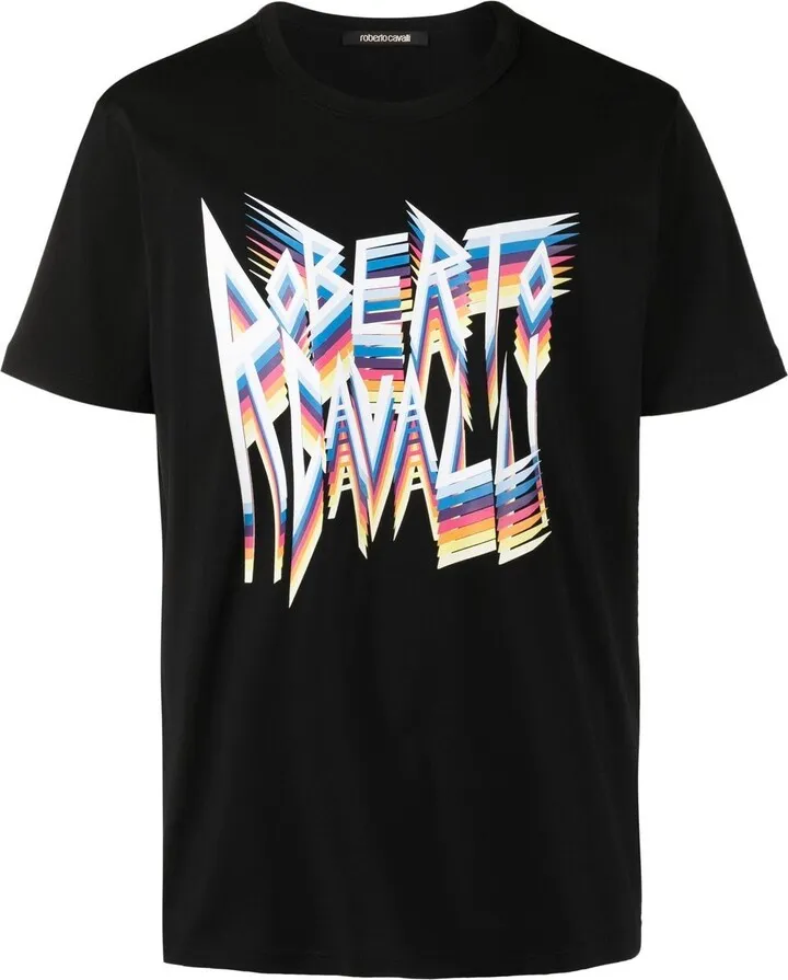 graffiti-logo print T-shirt
