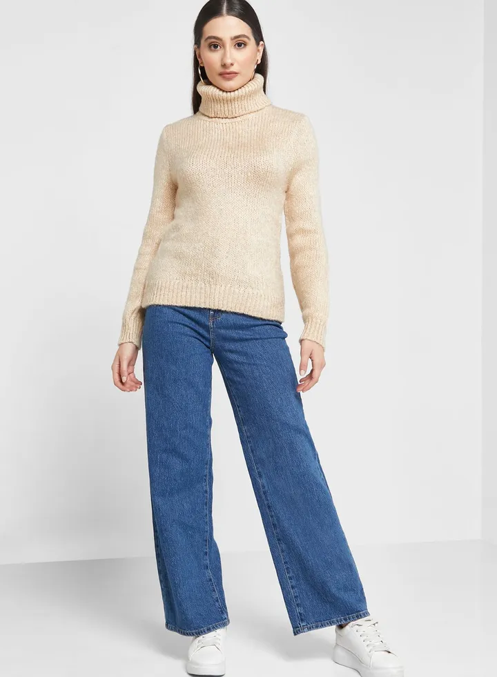 High Waist Straight Jeans