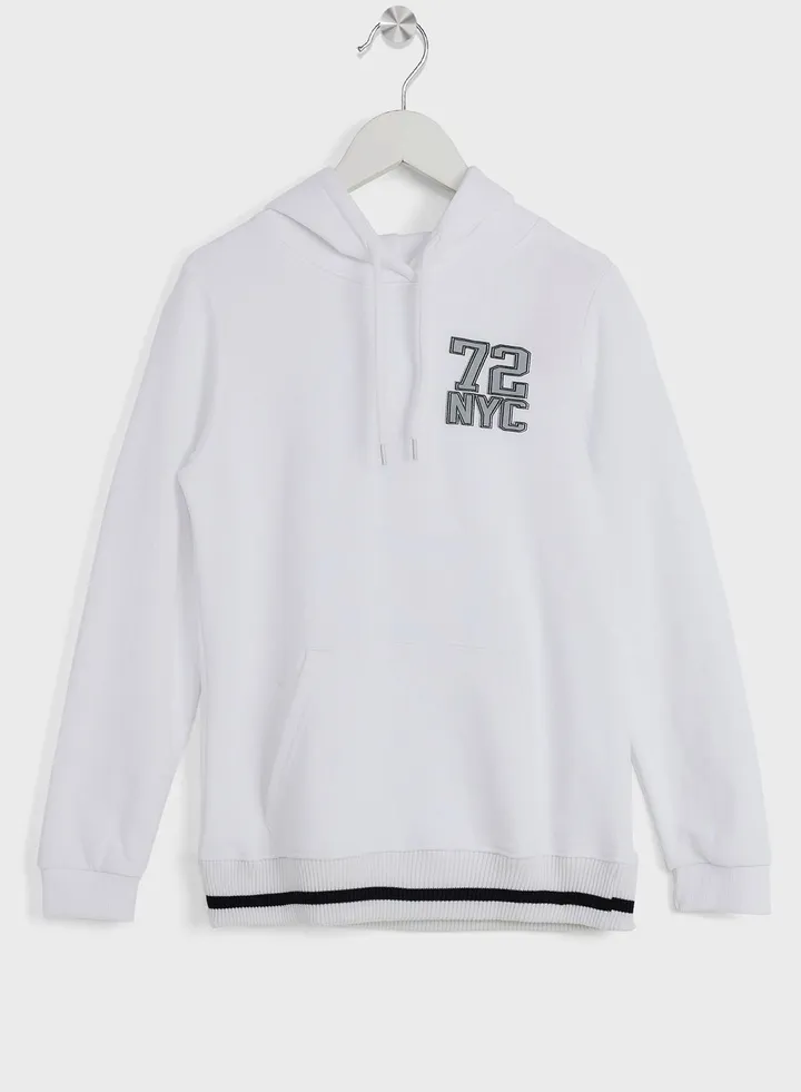 Boys Front And Back Printed Hoodie
