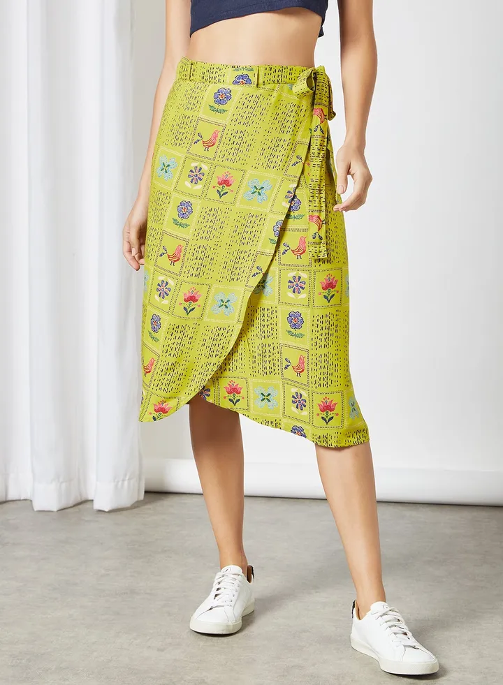 Fashionable Skirt Lime Green