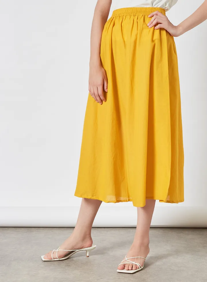 Fashion Bottom Skirts Mustard