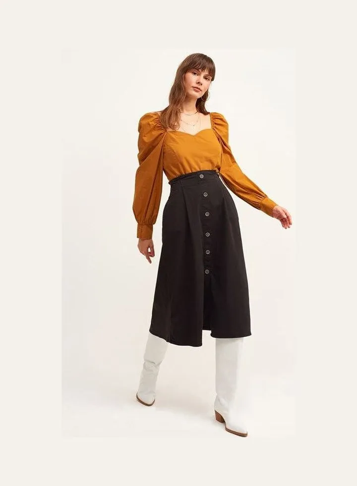 Women's Detailed Skirt Black