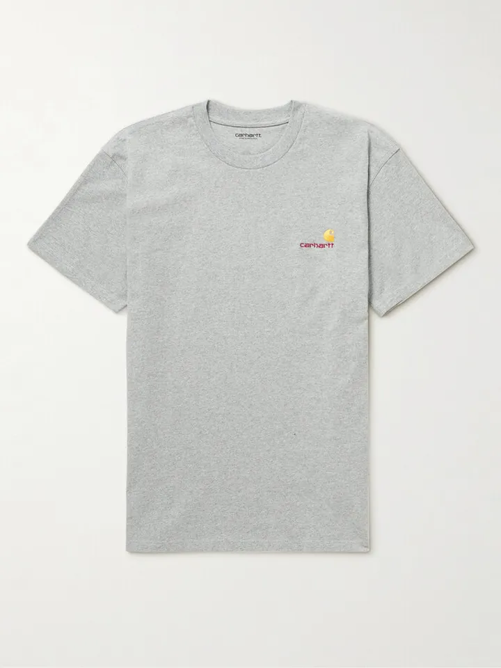 American Script Logo-Embroidered Organic Cotton-Jersey T-Shirt