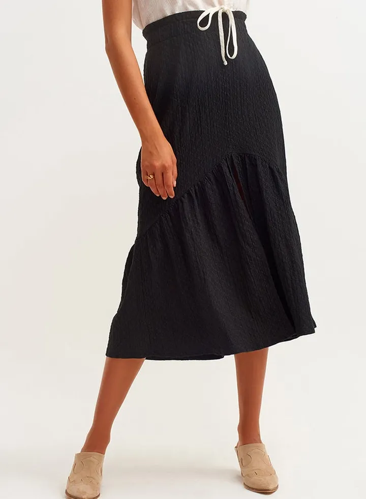 A-Line Midi Skirt Black