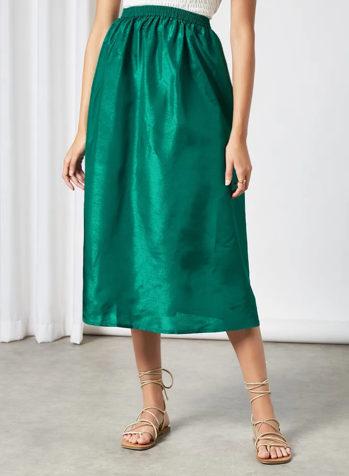Comfortable Stylish Skirt Sea Green