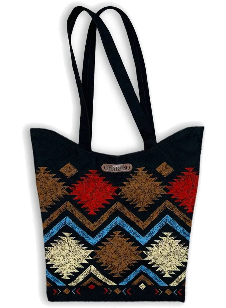 Casual Printed Satin Tote Bag