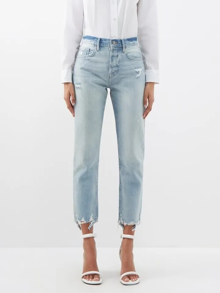 Le Original Distressed Straight-leg Jeans