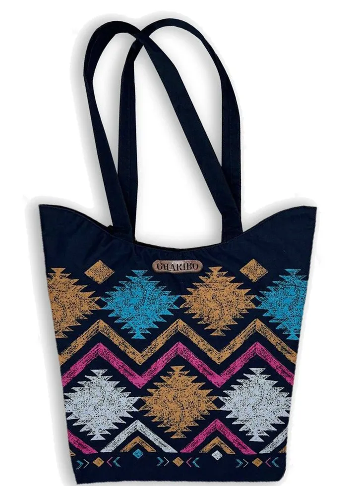 Casual Printed Satin Tote Bag