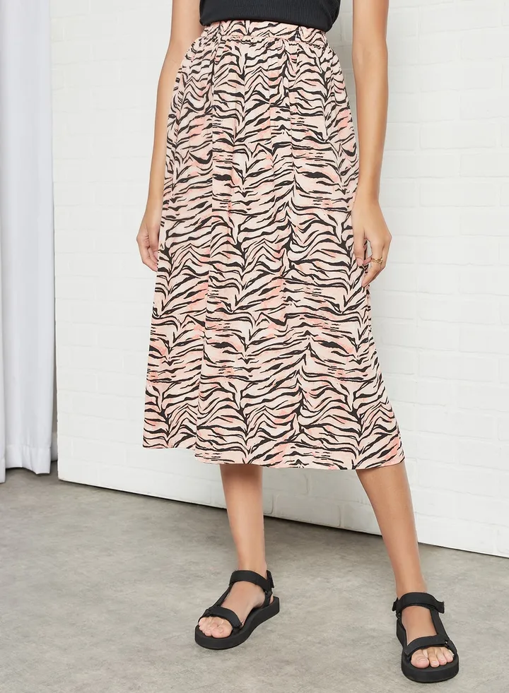 Comfortable Stylish Skirt Light Pink/Black