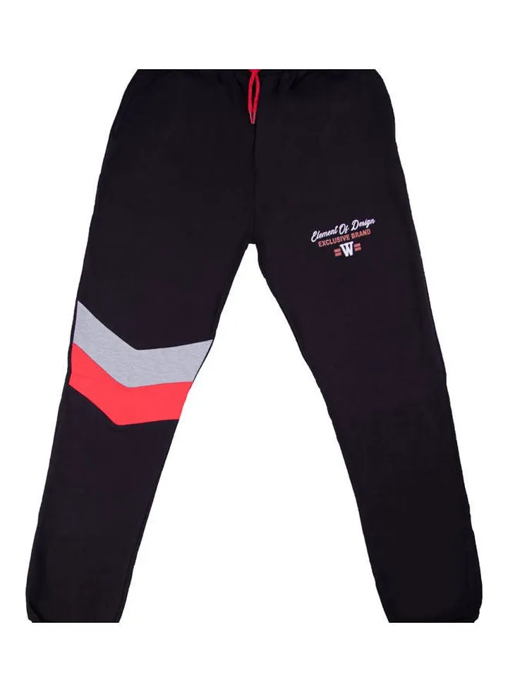 Stripe Detail Track Pants Black