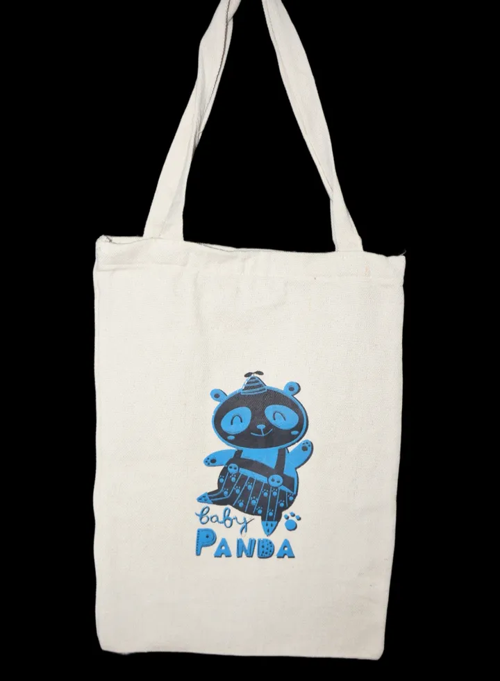 shopping women canvas zipper tote bag
