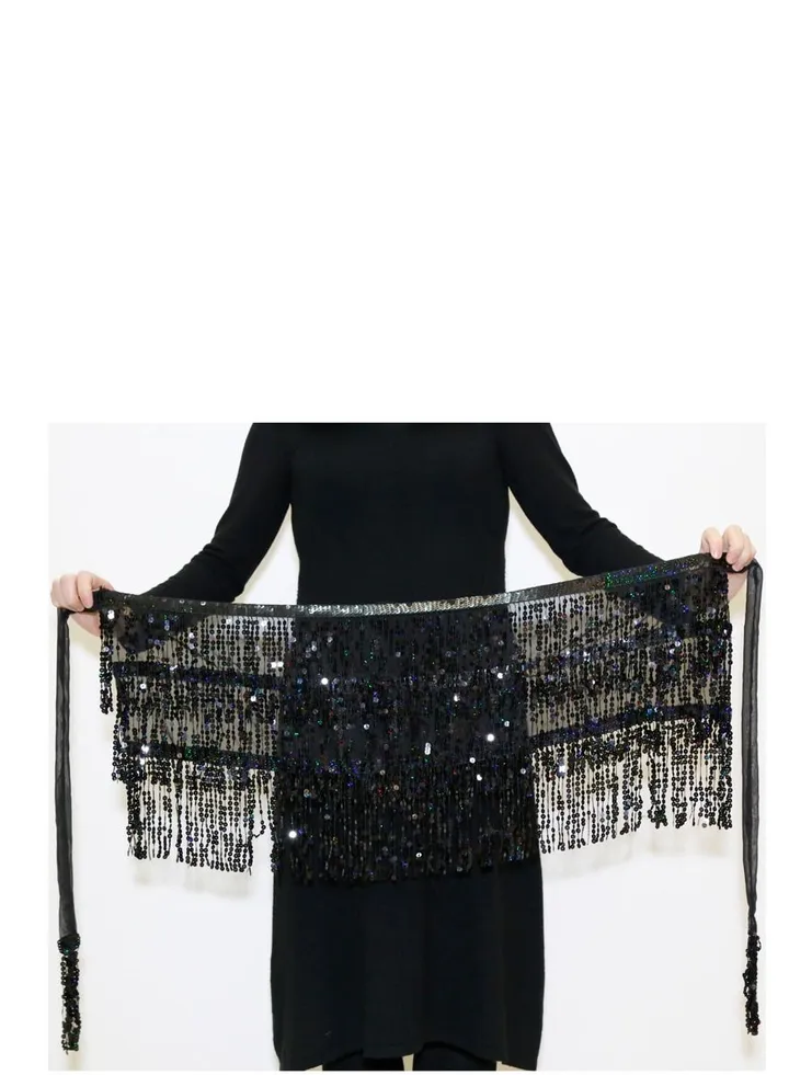Women Scarf Skirt Black