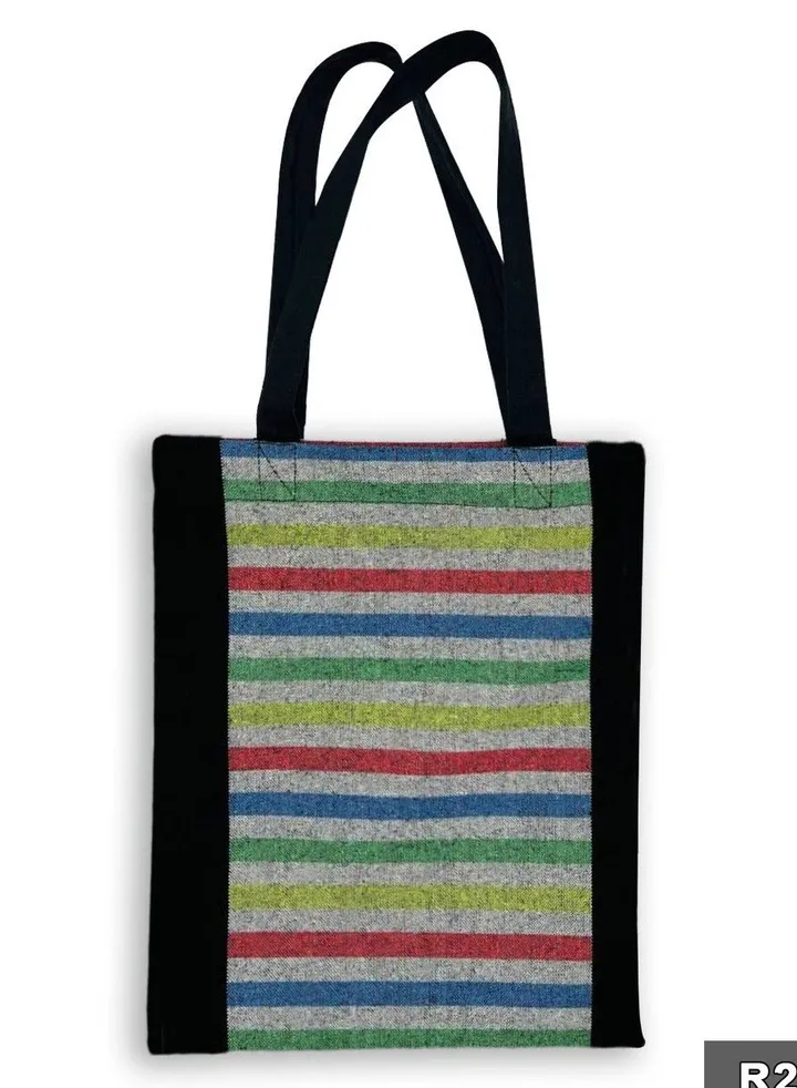 casual printed linen tote bag