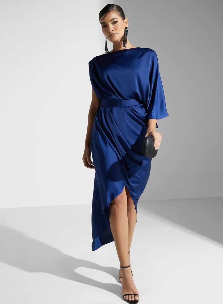 Plain Ruched Dress
