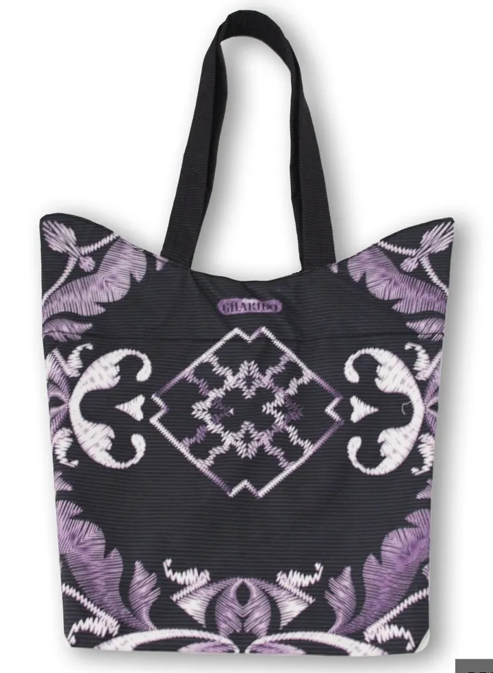 Casual Printed Satin Tote Bag