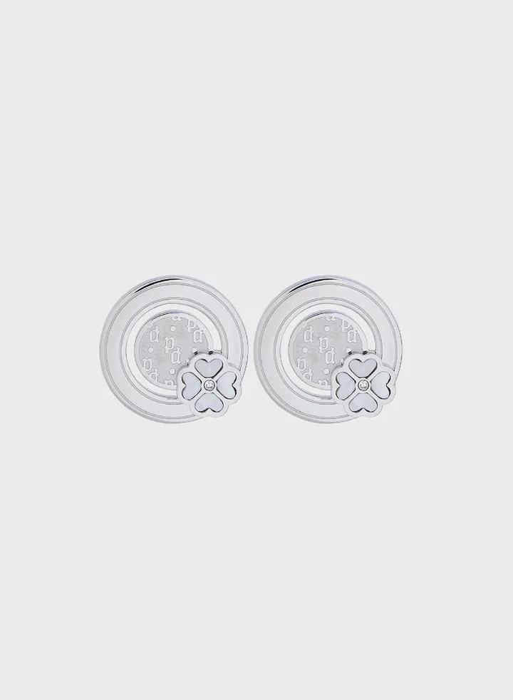 Earrings With Mother Of Pearl Inlay