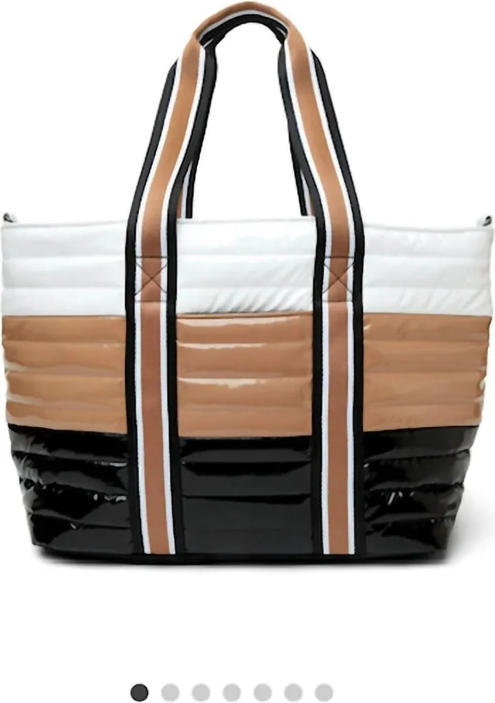 Wingman Bag Colorblock in Nude Patent Colorblock