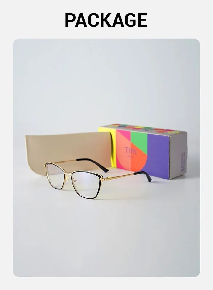 TIJN Anti UV Computer Glasses Metal Ultra Light Glasses