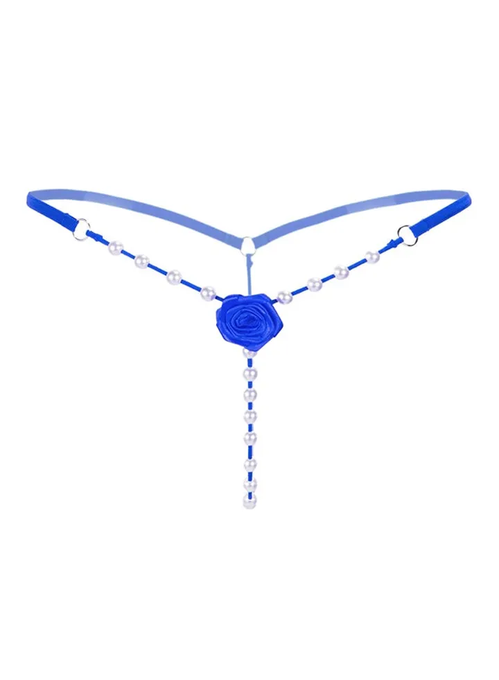 Pearl Roses Perspective Briefs Blue