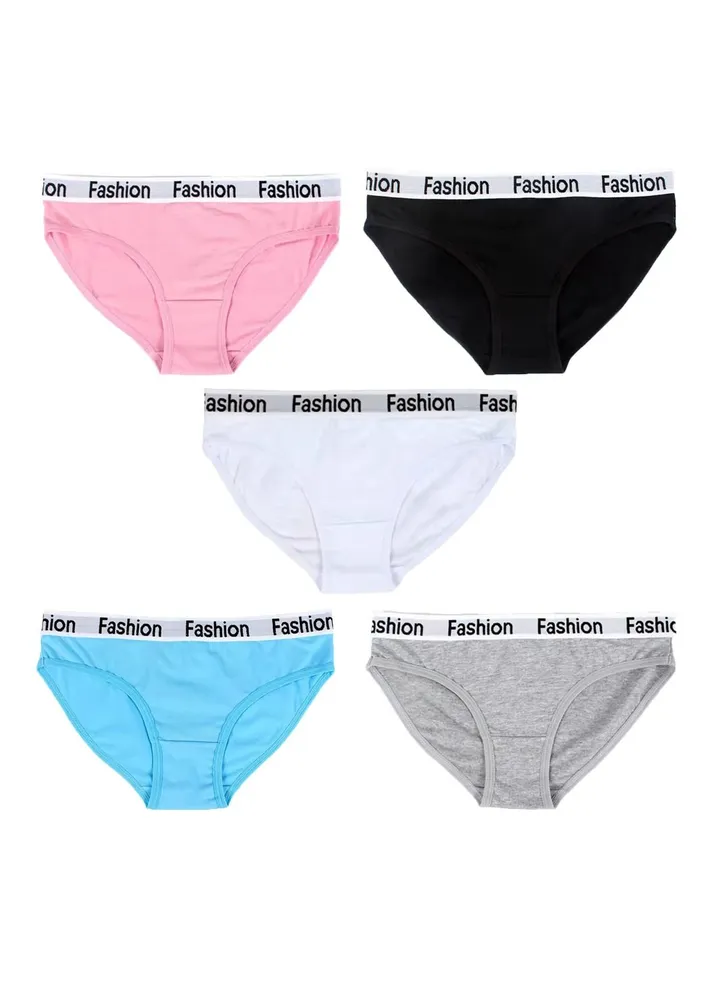 Zeemey 5 Pack Womens Underwear Cotton Sort Bikini Breathable Panties Low Rise Hipster Ladies Charming Cheeky Lingerie