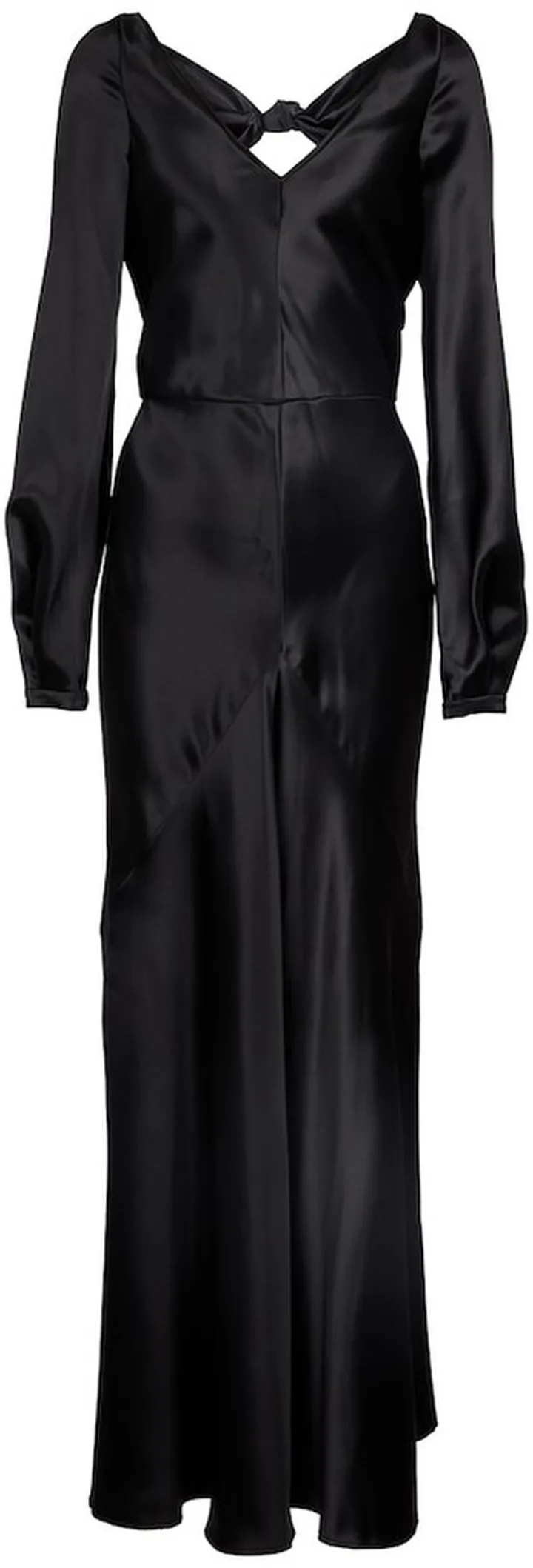 Cutout silk satin midi dress
