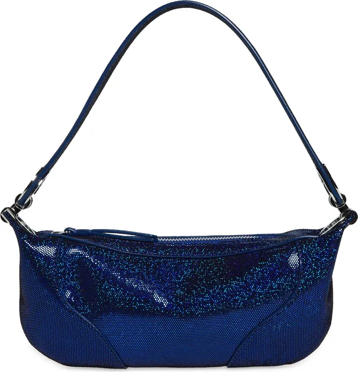 Mini Amira Disco Dot Metallic Goatskin Leather Shoulder Bag