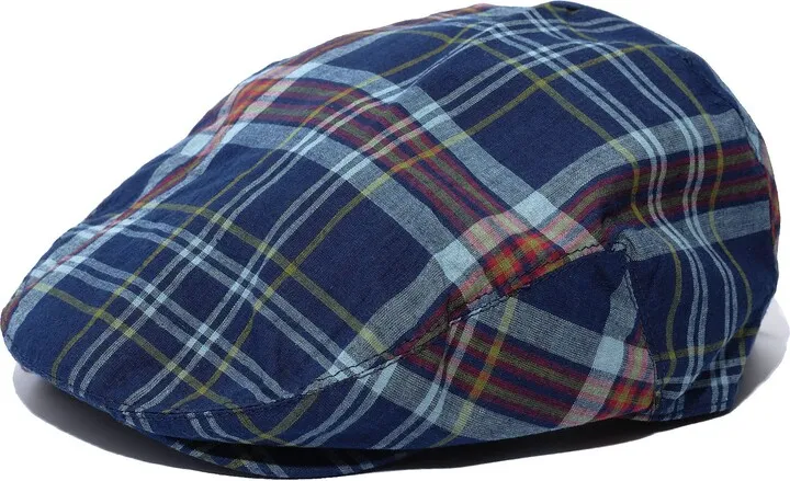 Madras Plaid Driving Cap
